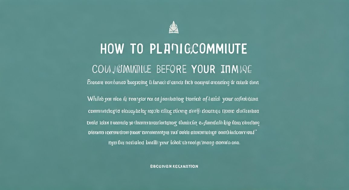 How to Plan Your Commute Before You Relocate