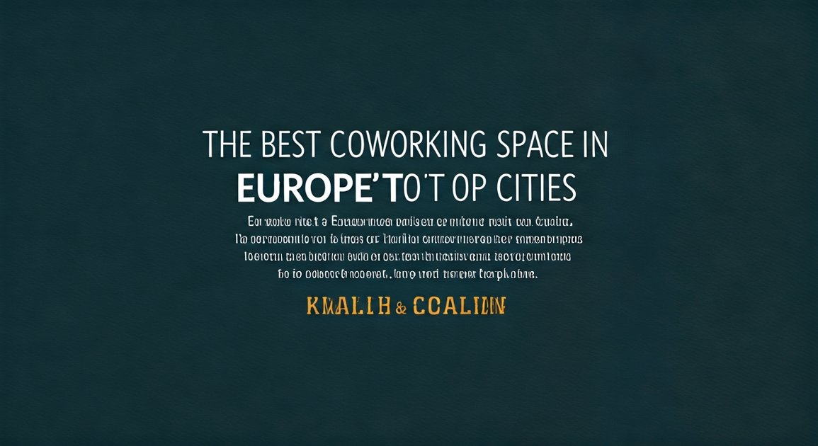 The Best Coworking Spaces in Europe’s Top Cities